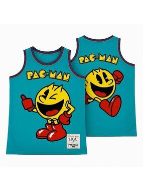 Pac-Man Jersey Headgear Classics Blue 1980 Retro Arcade Game Large 28.5x22
